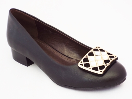 Pantofi dama negri cu toc de 3 cm