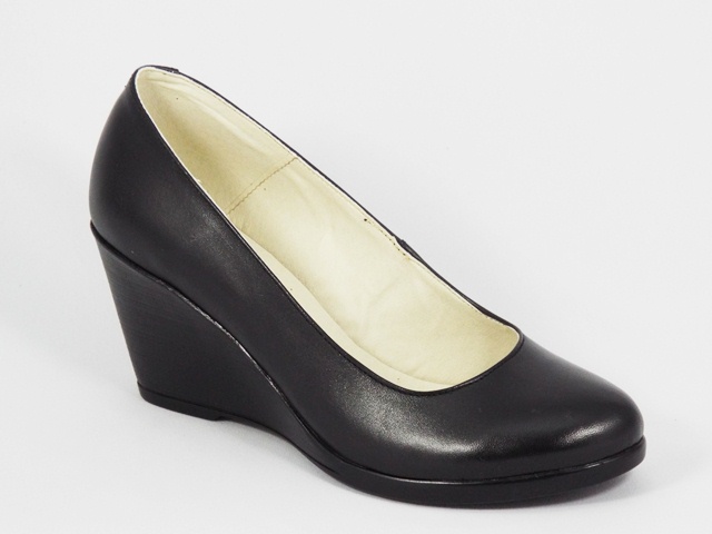 Pantofi dama negri piele toc 6 cm Flora