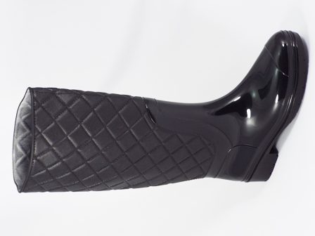 Cizme dama negre silicon toc 3 cm Jelly