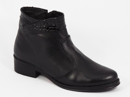 Ghete dama piele negre toc 3,5 cm Rodyna1
