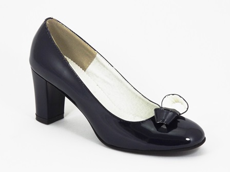 Pantofi dama piele lac bleu Bilka