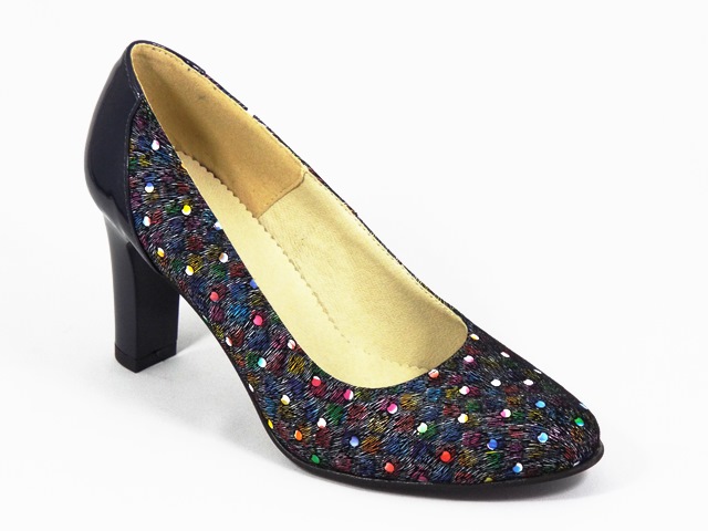 Pantofi dama piele bleumarin Cory