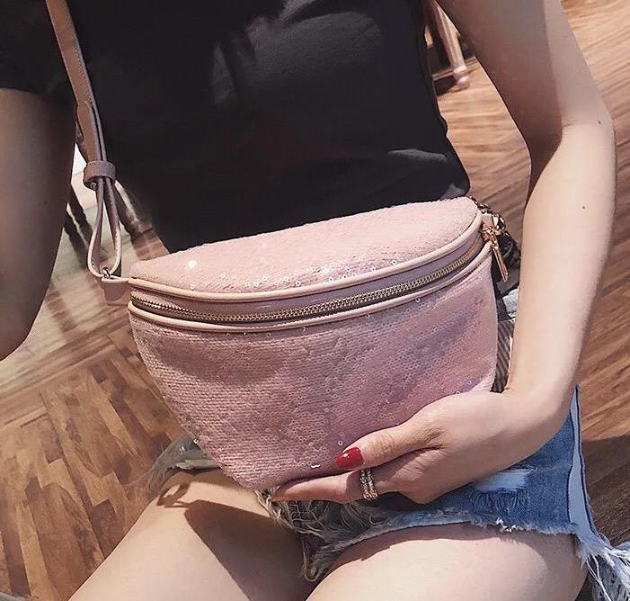 Borseta dama paiete roz Sandra