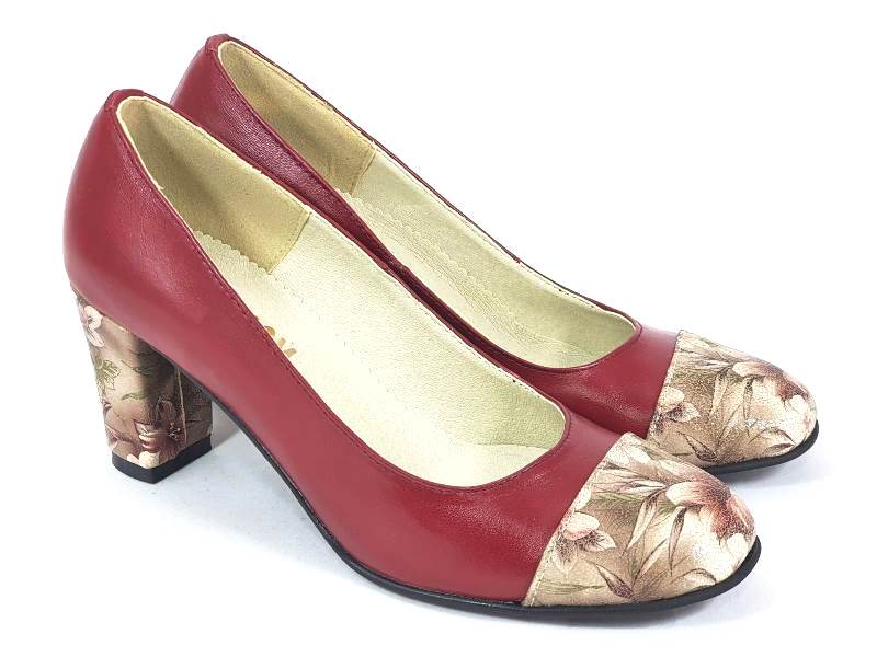 Pantofi dama piele visinii Olga