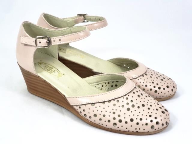 Sandale dama piele bej Leona