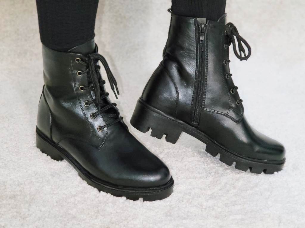 Ghete dama piele negre tip bocanc Dorina
