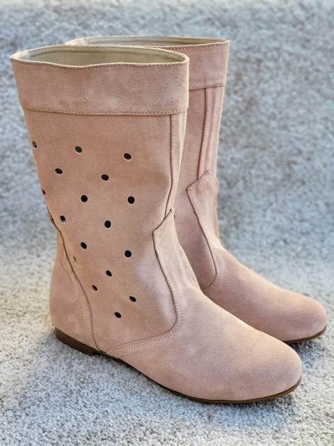 Cizme dama piele roz Vera