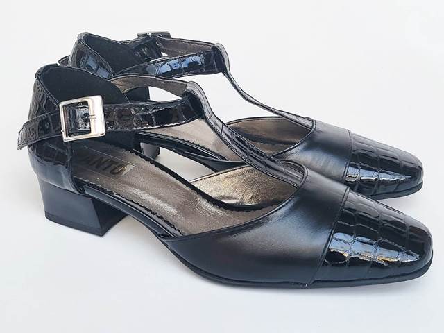 Sandale dama piele negre AnI
