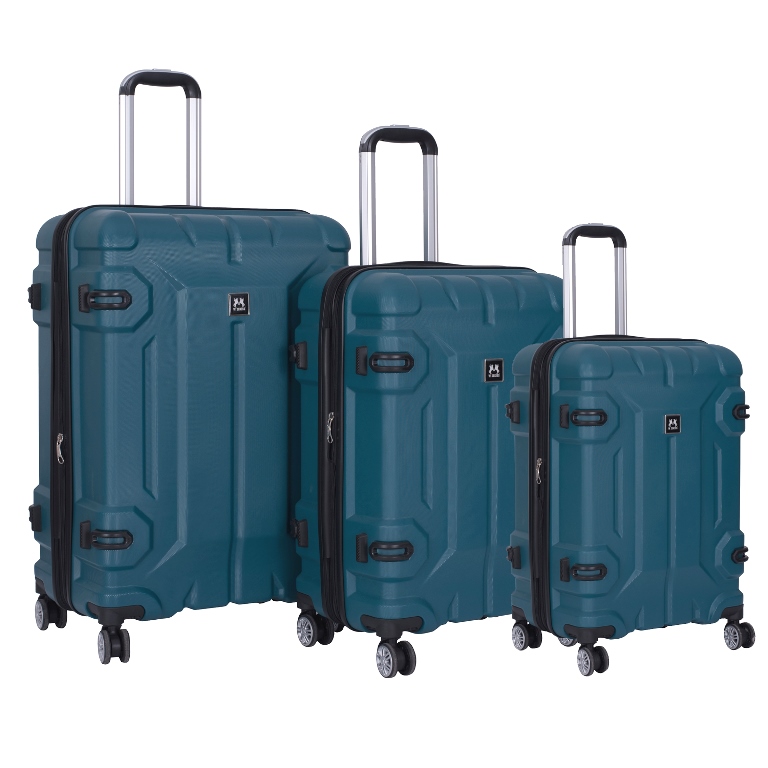 Set trolere verzi 3 bucati din ABS rezistent cu margini antisoc Axon