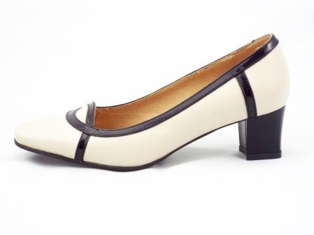 Pantofi dama bej din piele naturala Ana2