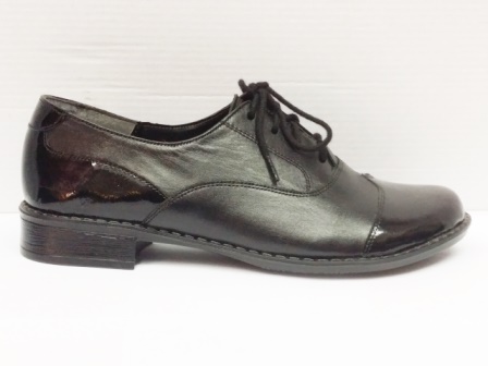 Pantofi dama negri din piele naturala si piele lacuita,eleganti