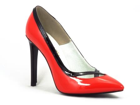 Pantofi dama rosii piele toc 10 cm stiletto Pantelyo