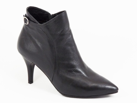 Ghete dama piele negre toc 7 cm Jenny