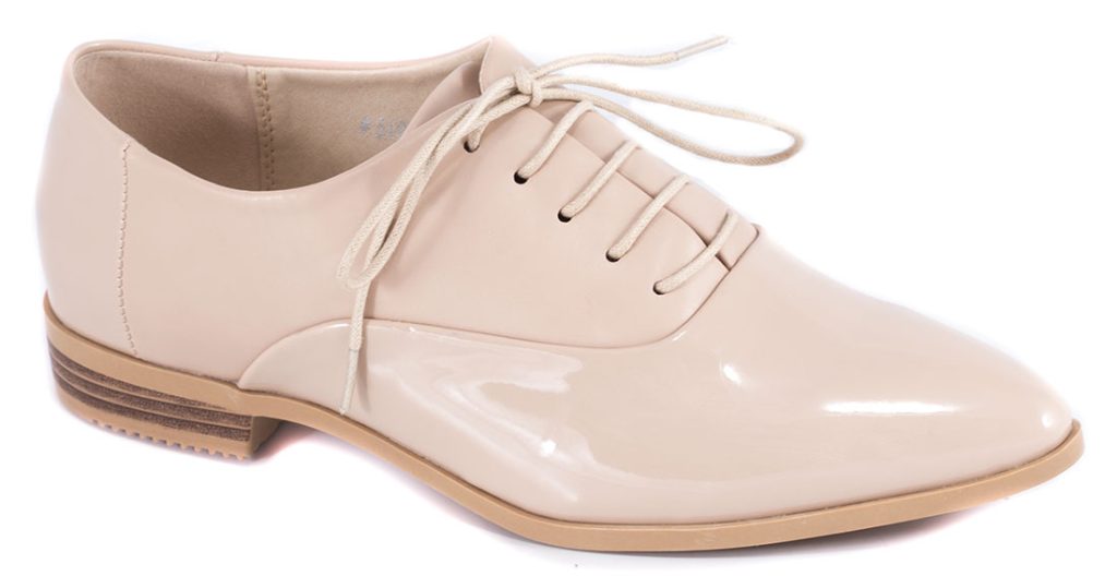 Pantofi dama bej lac toc 2 cm Krina