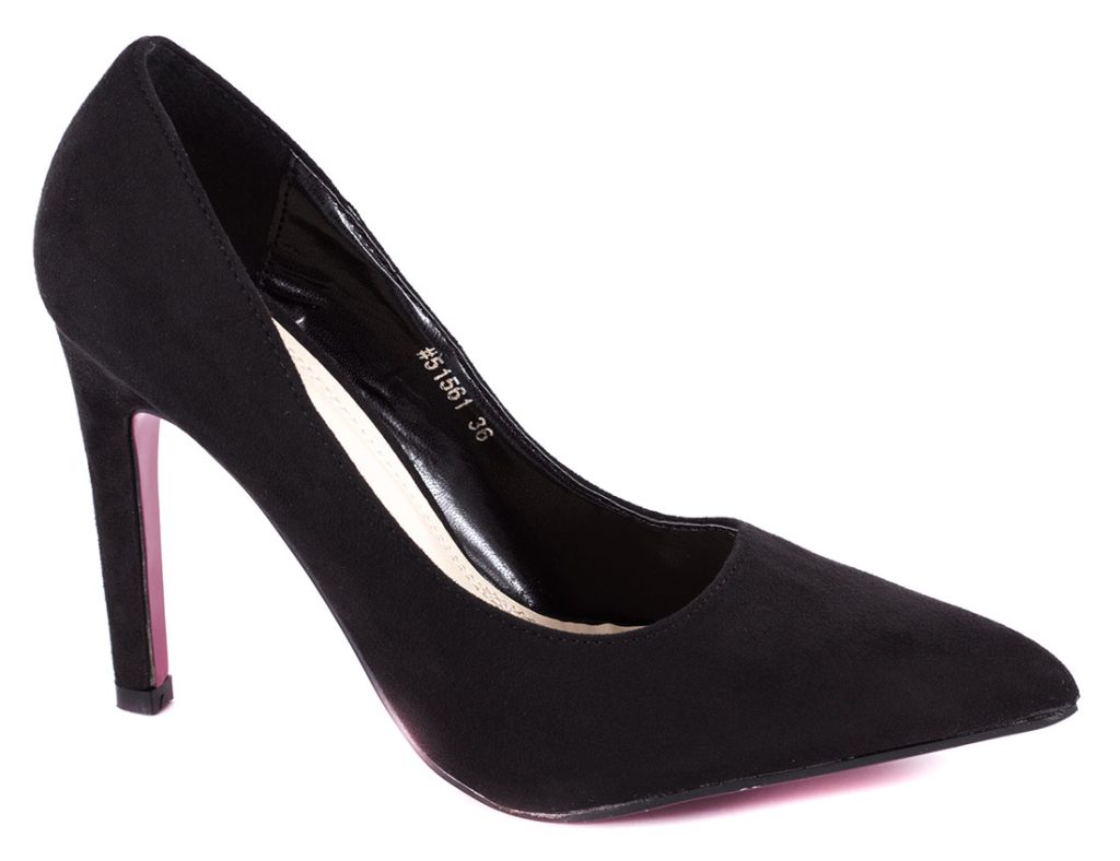 Pantofi dama negri stiletto toc 10 cm Verrno