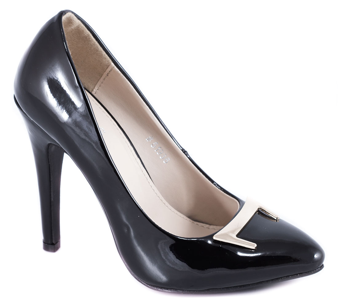 Pantofi dama negri lac toc 10 cm Yonna