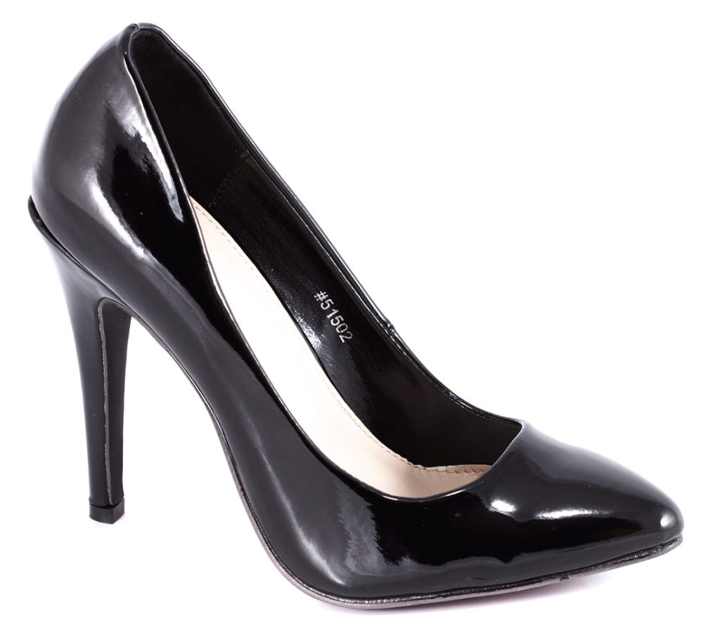 Pantofi dama negri lac stiletto toc 11 cm Annete