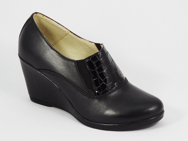 Pantofi dama negri piele toc 6 cm Soryna