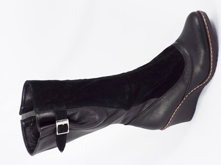 Cizme dama piele negre toc 6cm Lynna