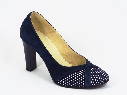 Pantofi dama piele albastri toc 9 cm Kanya