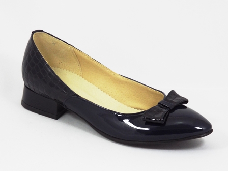 Pantofi dama piele negri toc 2,5 cm Zytte