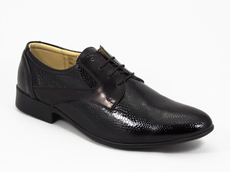 Pantofi barbati negri lac piele Doryn