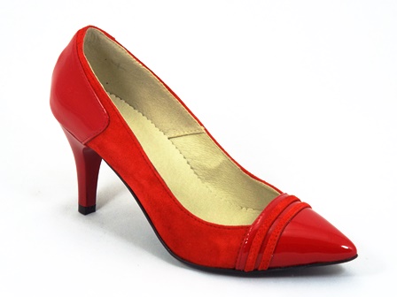 Pantofi dama piele rosii Carla