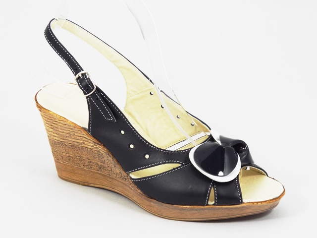 Sandale dama piele bleumarin Janna