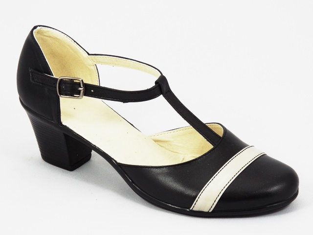 Sandale dama piele negre Lona