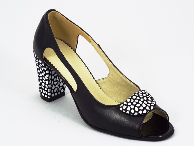 Sandale dama piele negre Tania
