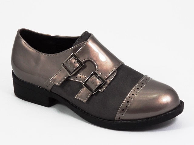 Pantofi dama gri metalizat Fiode