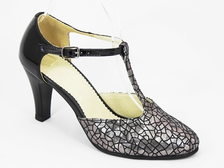 Pantofi dama piele bronz argintiu Elvira
