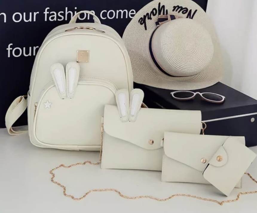 Rucsac dama bej 4 in 1 Sofia