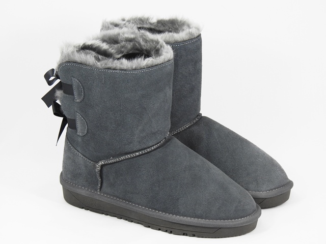 Ghete dama piele gri tip UGG Alina