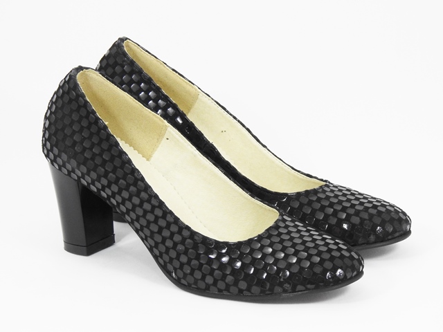 Pantofi dama piele negri Leona