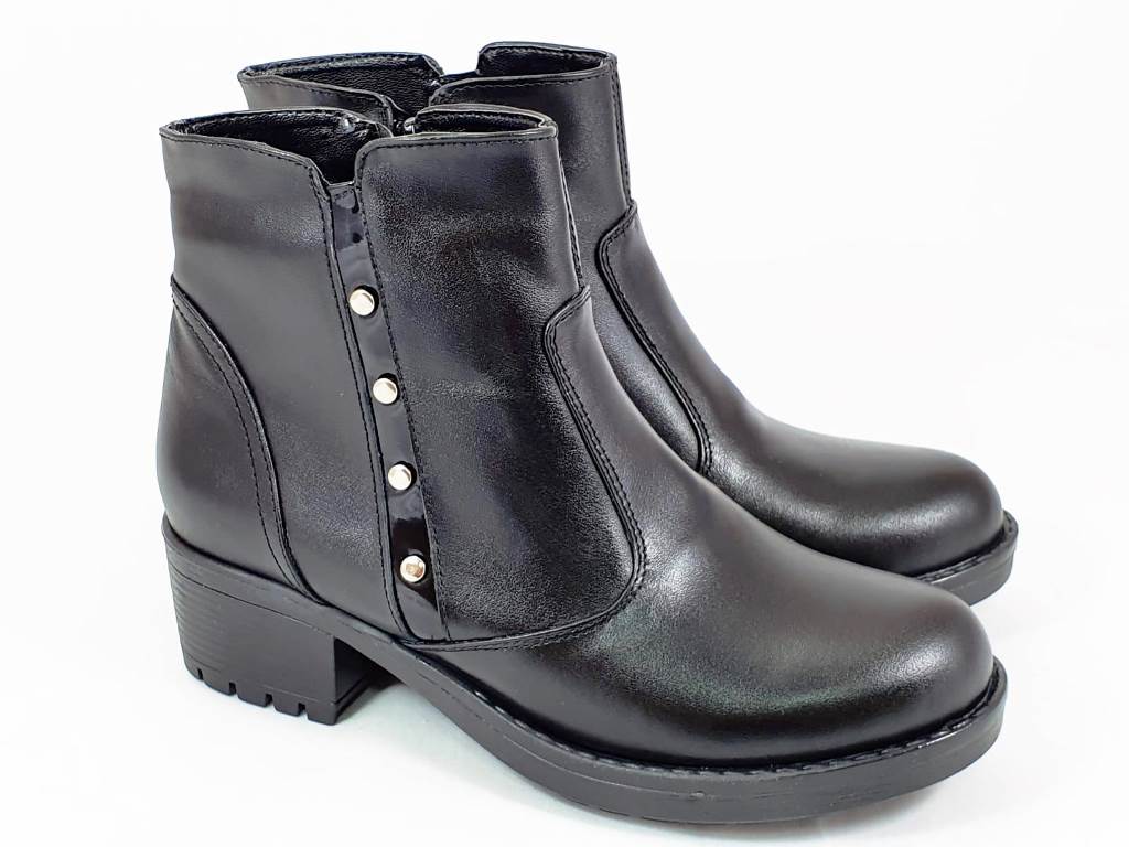 Ghete dama piele negre Sorina