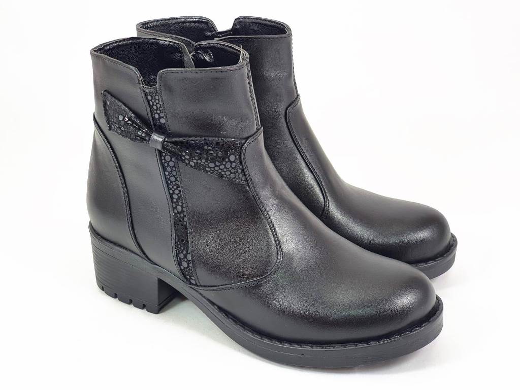 Ghete dama piele negre Ramona