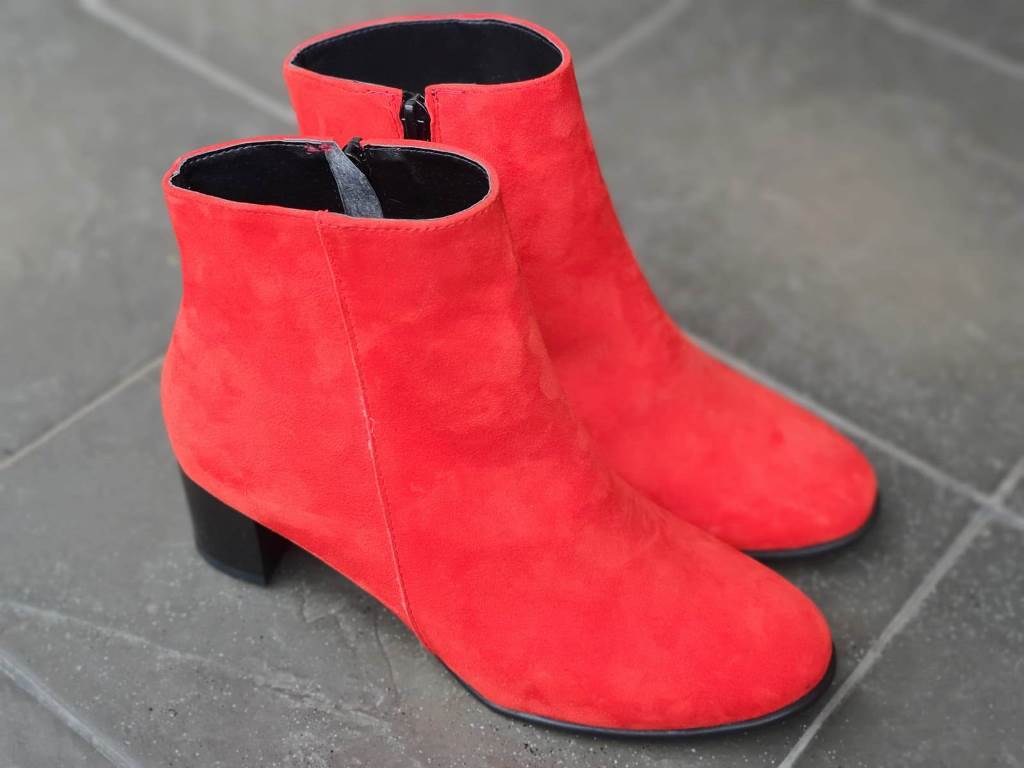 Ghete dama piele rosii Suzy
