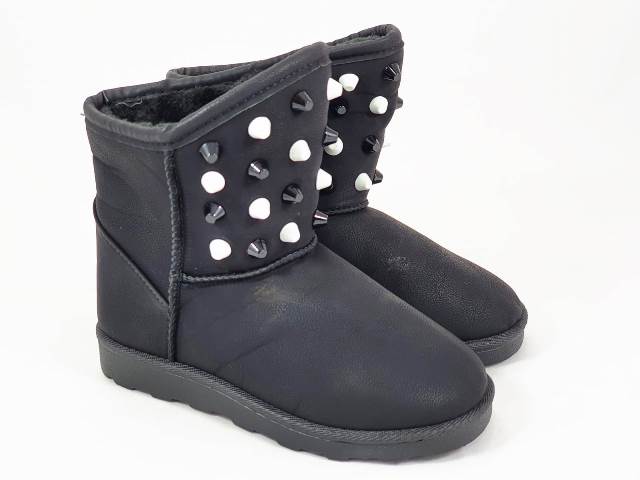 Ghete negre tip UGG Olga