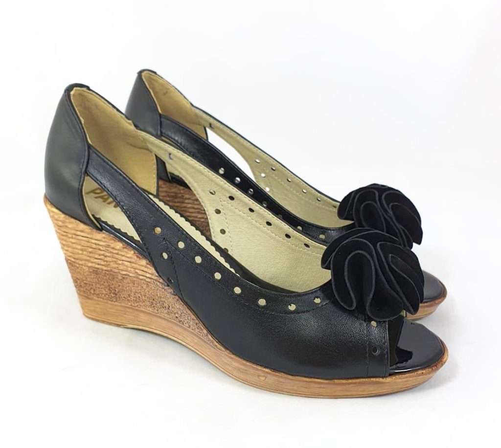 Sandale dama piele negre Romyna