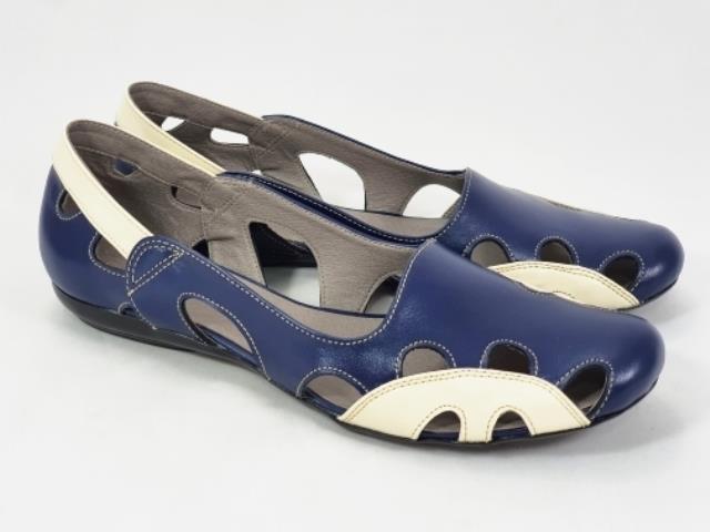 Sandale dama piele bleumarin cu bej Ana