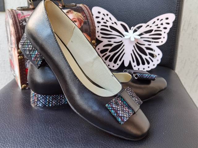 Pantofi dama piele negri Sandra