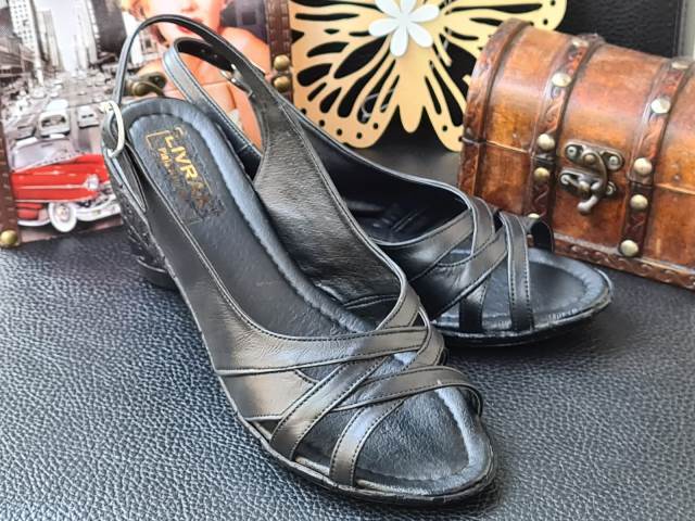 Sandale dama piele negre Livia