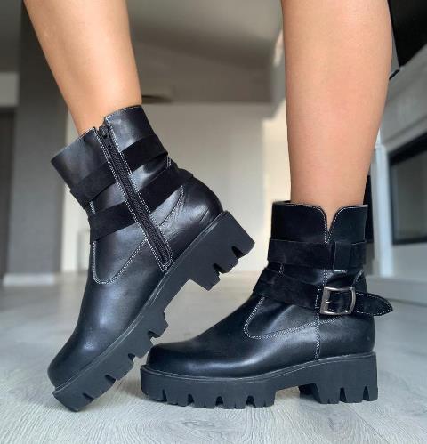 Ghete dama piele negre Patricia