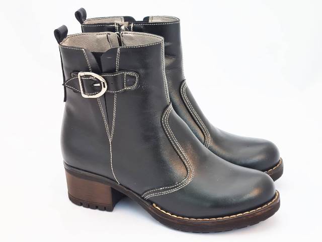 Ghete dama piele negre Lora