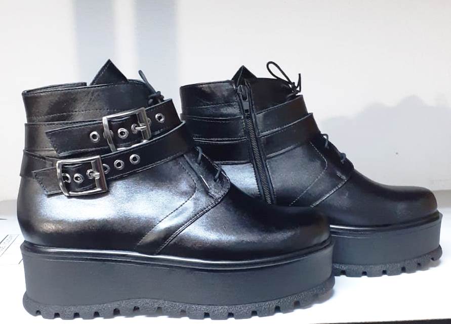Ghete dama piele negre Aurora
