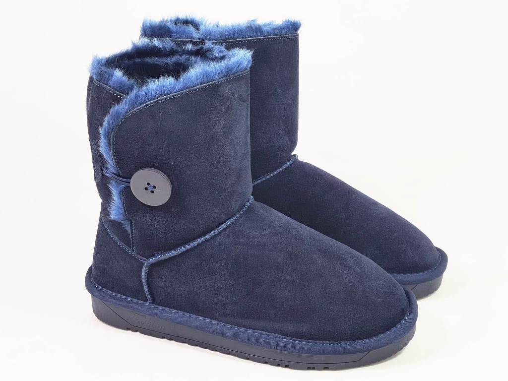 Ghete dama piele bleumarin Hana