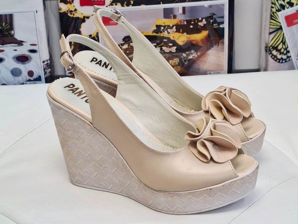 Sandale dama piele bej Ana2