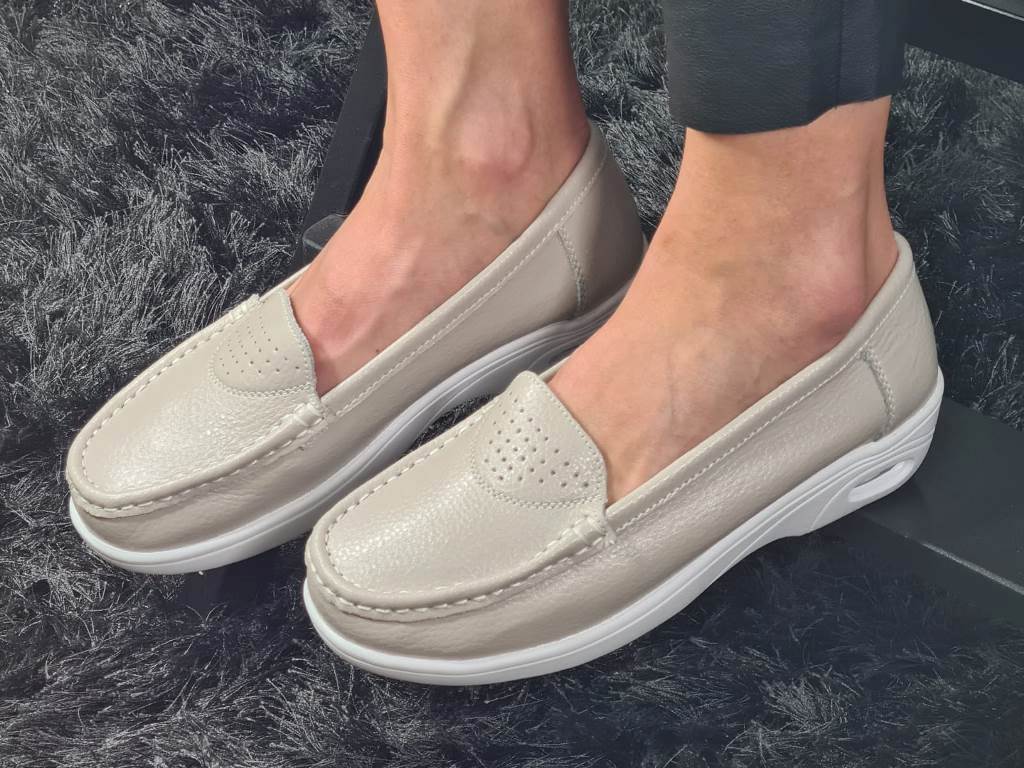 Pantofi dama piele gri Sara