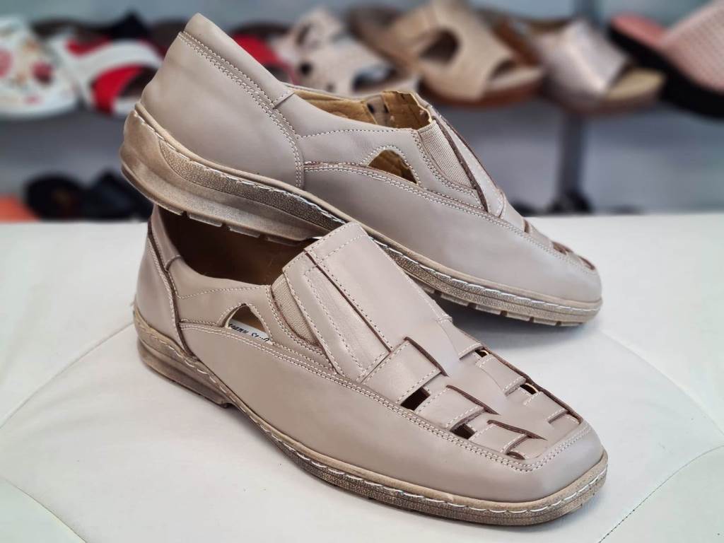 Sandale barbati piele bej Liviu
